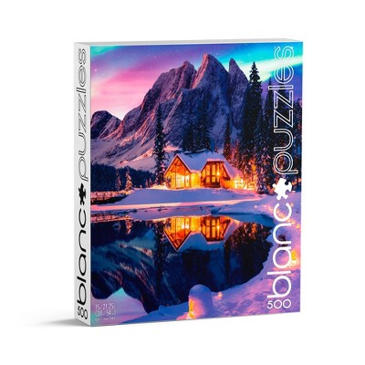 blanc Northern Lights Woods Jigsaw Puzzle - 500pc