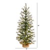 Nearly Natural 3-ft Artificial Christmas Tree with 50 Clear LED Lights Set in a Burlap Base - 2 of 4