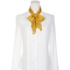 INSPIRE CHIC Women's Solid Contrast Color Pleated Long Satin Neck Scarves 49.2"x4.3" 1 Pc - 2 of 4