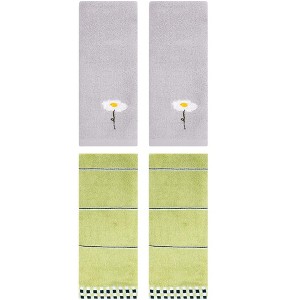 REGALWOVEN 4 Pcs Bathroom Soft Absorbent Hand Towels for Home Decor - 1 of 4