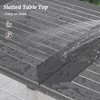 Arceso 6-Person Outdoor Dining Table, Weather-Resistant Rectangle Patio Table, 60x32x30in, Gray - 4 of 4
