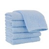 6 Pcs 100% Cotton Ultra Soft and Absorbent Bath Washcloth - PiccoCasa - image 2 of 4