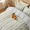 Cotton Duvet Cover Boho Textured Embroidery Jacquard Duvet Cover Set Soft and Breathable Bedding Set for All Seasons - 4 of 4