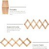 LunaLulinlk Expandable Accordion Style Mounted Wooden Wall Rack 13 Hooks Versatile Coat Hangers Natural Beech Wood Pegs - 2 of 4