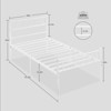 Jojoka Metal Bed Frame with Heart Headboard and Footboard, 12.2" Storage Clearance, No Box Spring Needed - 2 of 4