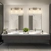 DORESshop 24 in. 3-Light Industrial Brushed Nickel Vanity Light Fixtures for Bathroom with Clear Glass Shades - 3 of 4