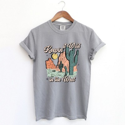 Simply Sage Market Women's Keepin It Wild Colorful Short Sleeve Garment Dyed Tee