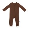 Larkspur Baby Zip Romper in Chestnut - 2 of 3