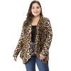 Agnes Orinda Women's Plus Size Asymmetric Open Front Fashion Cardigans - 3 of 4