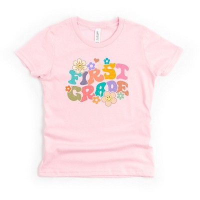 The Juniper Shop First Grade Flowers Girls' Short Sleeve Tee