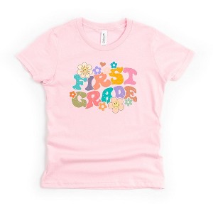 The Juniper Shop First Grade Flowers Girls' Short Sleeve Tee - 1 of 2