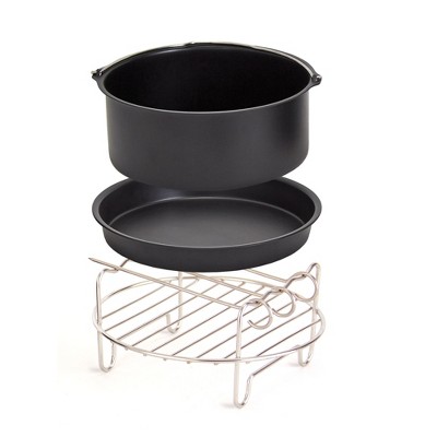 Dash Compact Size 1.2qt Air Fry Accessories - Black: Dishwasher-Safe Aluminum Rack for Dash Family Air Fryers