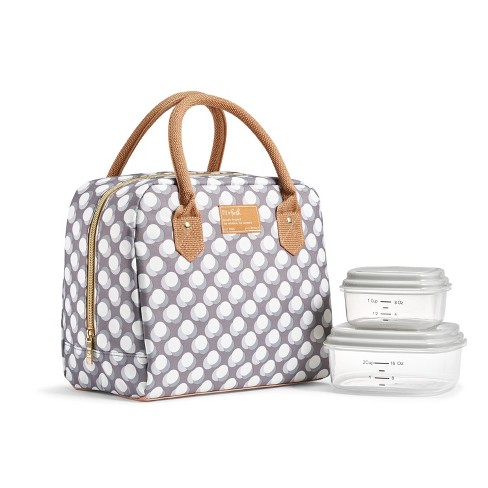 Fit & Fresh Bloomington Chic Dot Lunch Bag - Gray : Target