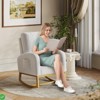 High-Back Rocking Chair Nursing Rocking Chairs with Armrest Modern Rocker Chair - 4 of 4