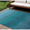 Teal Blue And Sky Blue Ombre Washable Indoor Outdoor Area Rug - 2 of 3