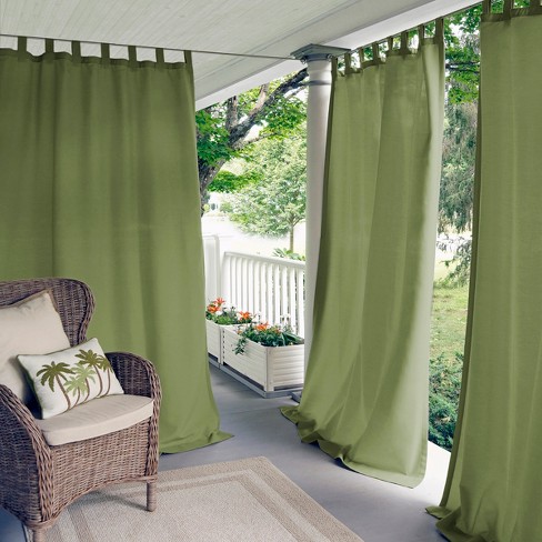 Matine Solid Tab Top Indoor Outdoor Window Cutain Panel 52 X