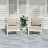 WestinTrends Avalon Outdoor Modern HDPE Patio Club Chairs with Deep Seat Cushions (Set of 2) - 2 of 4