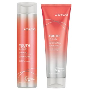 Joico YouthLock Shampoo (10.1 oz) &  YouthLock Conditioner (8.5 oz) | Youth Lock Collagen | Youthful Hair Body & Bounce | DUO SET Kit - 1 of 4