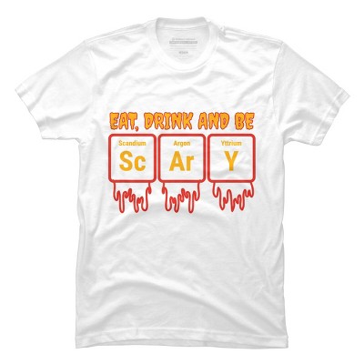 Men's Design By Humans Funny Periodic Element Chemistry Halloween Science By Luckyst T-Shirt