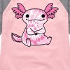 Girls' - Instant Message - Tie Dye Axolotl Shirt Tail Raglan Graphic T-shirt - 2 of 4
