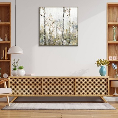 Soft Birch Forest Canvas Print for Kids Room