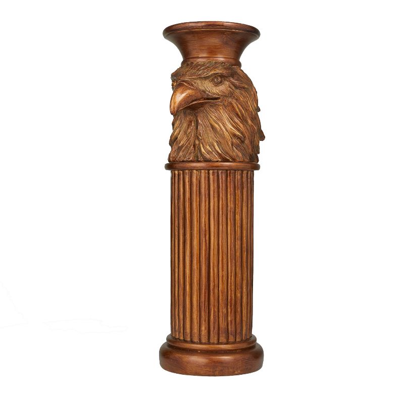Traditional Polystone Eagle Pedestal Table Bronze - Olivia &#38; May, 3 of 9