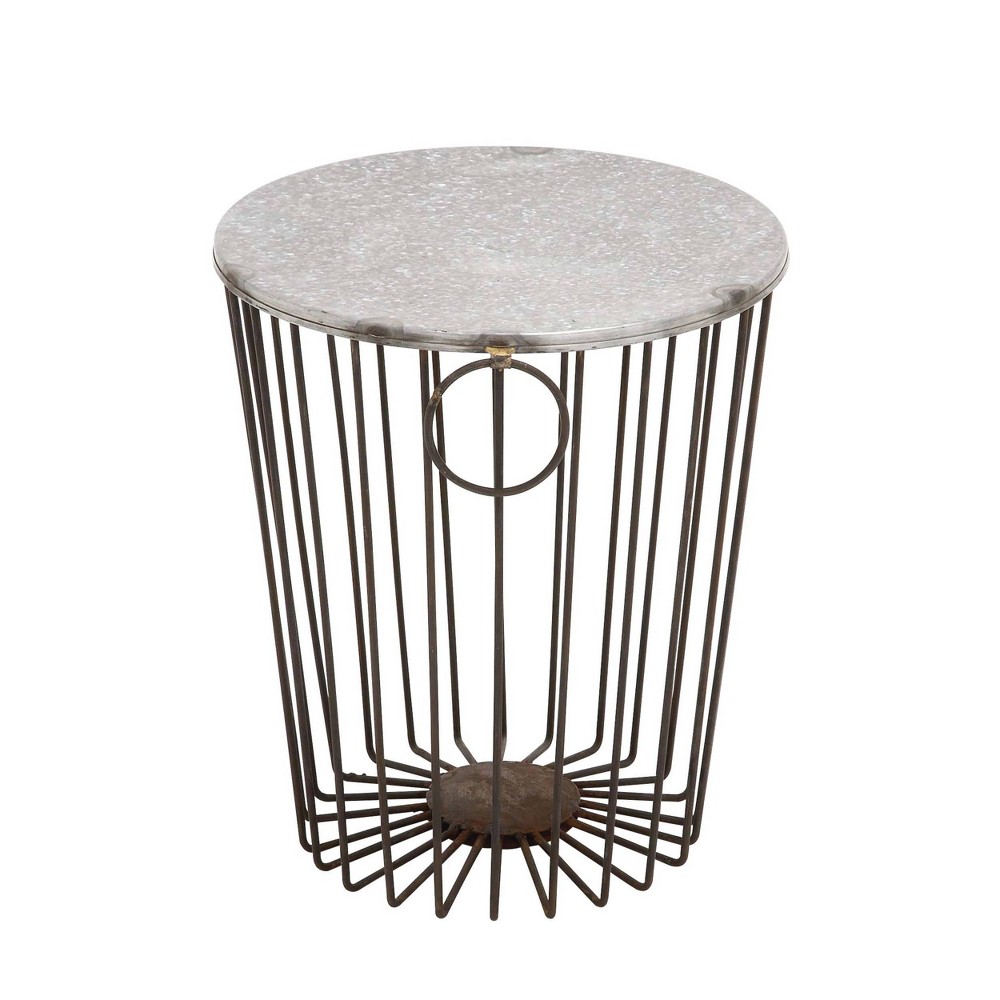 Photos - Garden Furniture Metal Wire Stool Patio Accent Table - Olivia & May