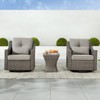Spruce & Spring Outdoor Wicker Patio Outdoor Sofa Swivel Chair Coffee Table - 2 of 4