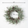 Sullivans Cedar & Pine Artificial Wreath 24"H Green - 4 of 4