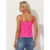 INSPIRE CHIC Women's Sequined Shining Adjustable Straps Club Party Sparkle Cami Top - 4 of 4