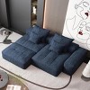 4PCS Modern Oversized Modular Sofa, DIY Layout Sofa with Ottoman and Armrest, Tufted Sofa with Chenille Fabric Pillows-Baofuwish - 2 of 4