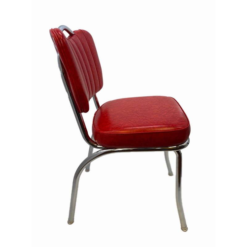 Handle Back Padded Seat Diner Chair Cherry Red - Richardson Seating, 3 of 6