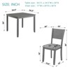 NicBex Dining Room Table Set for 4 Morden Dining Table with MDF Tabletop, 4 Vertical Slatted Backrest Chair for Dining Room - 2 of 4