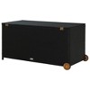 VidaXL Patio Storage Box Black 47.2"x25.6"x24" Poly Rattan - 4 of 4