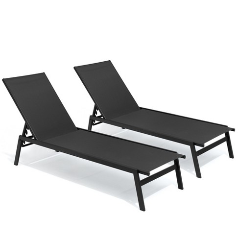 Pellebant Patio Lounge Chairs Set Of 2 Patio Chaise Lounge Rustproof ...