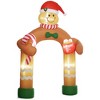 Outsunny 9.2' Christmas Inflatables Gingerbread Man Arch with White LED Lights for Lawn Garden Party - 4 of 4