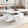 NicBex 47.24 Inch Rectangle Lift Top Coffee Table with Drawers,Center Table for Living Room,Dining Room,Bedroom - 2 of 4