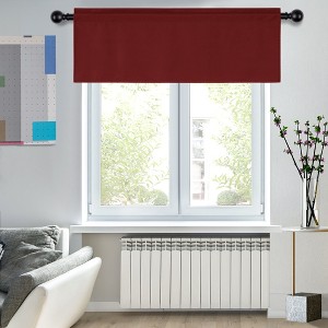 Deconovo Room Darkening Rod Pocket Window Valance – 1 Panel - 1 of 4