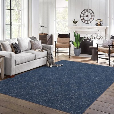 Area Rug, Non Slip Machine Washable Soft Rug - Modern Solid Textured Low Pile Carpet for Living Room, Bedroom, Dining Room, Office
