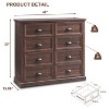 SinCiDo Farmhouse Dresser with 8 Drawer, 39" Tall Dressers & Chests for Bedroom, Wood Rustic Bedroom Dresser for Living Room - 2 of 4