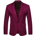 Lars Amadeus Men's Bussiness Casual Sport Coats Slim Fit One Button Dress Blazer