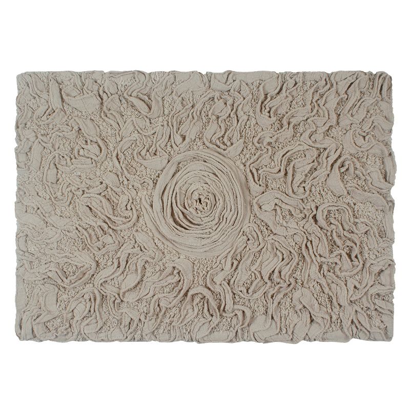 Bell Flower Collection Cotton Floral Pattern Tufted Bath Rug - Home Weavers, 2 of 5