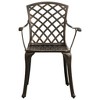 vidaXL 3 Piece Bistro Set Cast Aluminum Bronze - 3 of 4