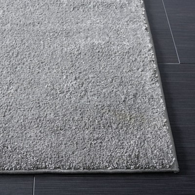 Gray Hand-Knotted Non-Slip Round Synthetic Area Rug