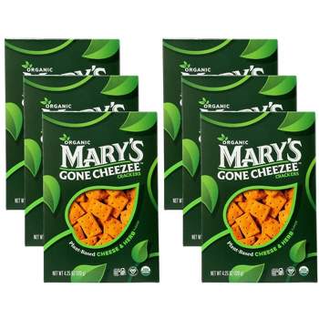 Mary's Gone Crackers Cheezee Plant-Based Cheese & Herb Crackers - Case of 6/4.25 oz