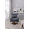 Akoasm Upholstered Fabric Velvet 360 Degree Swivel Accent Sofa Armchair For Living Room & Bedroom-Dusty Blue - 3 of 4