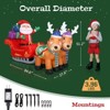 Karl Home Double Deer Cart with Santa Christmas Inflatable Decoration - 3 of 4