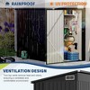 Metal Outdoor Lean to Storage Shed, Lean to Garden Shed Utility Tool Shed, Heavy-Duty Outdoor Metal Wall Side Storage Sheds - 4 of 4