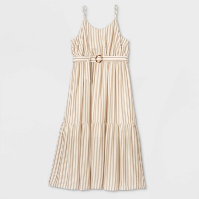 tan plus size dress