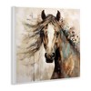Stupell Industries Brown Horse with Florals, 12" x 12" - 3 of 4